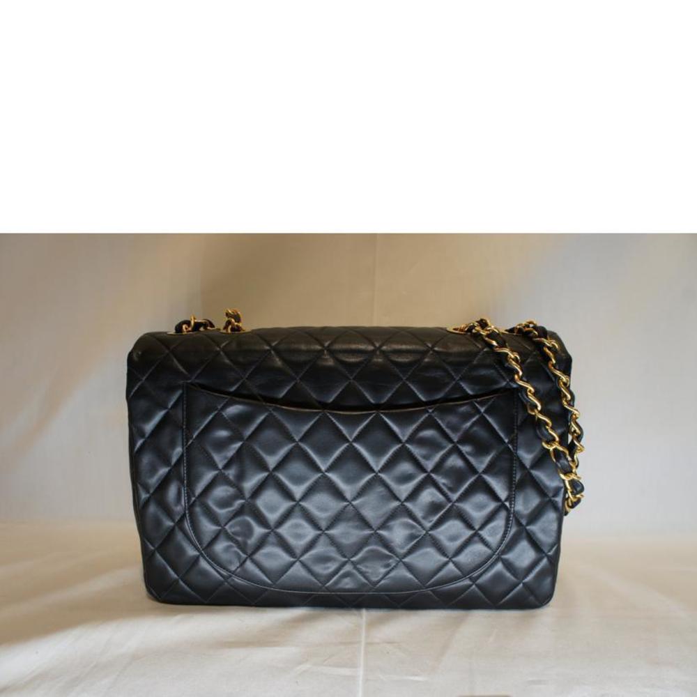 Chanel Big Black Bag Chain Shoulder Matelasse Lambskin